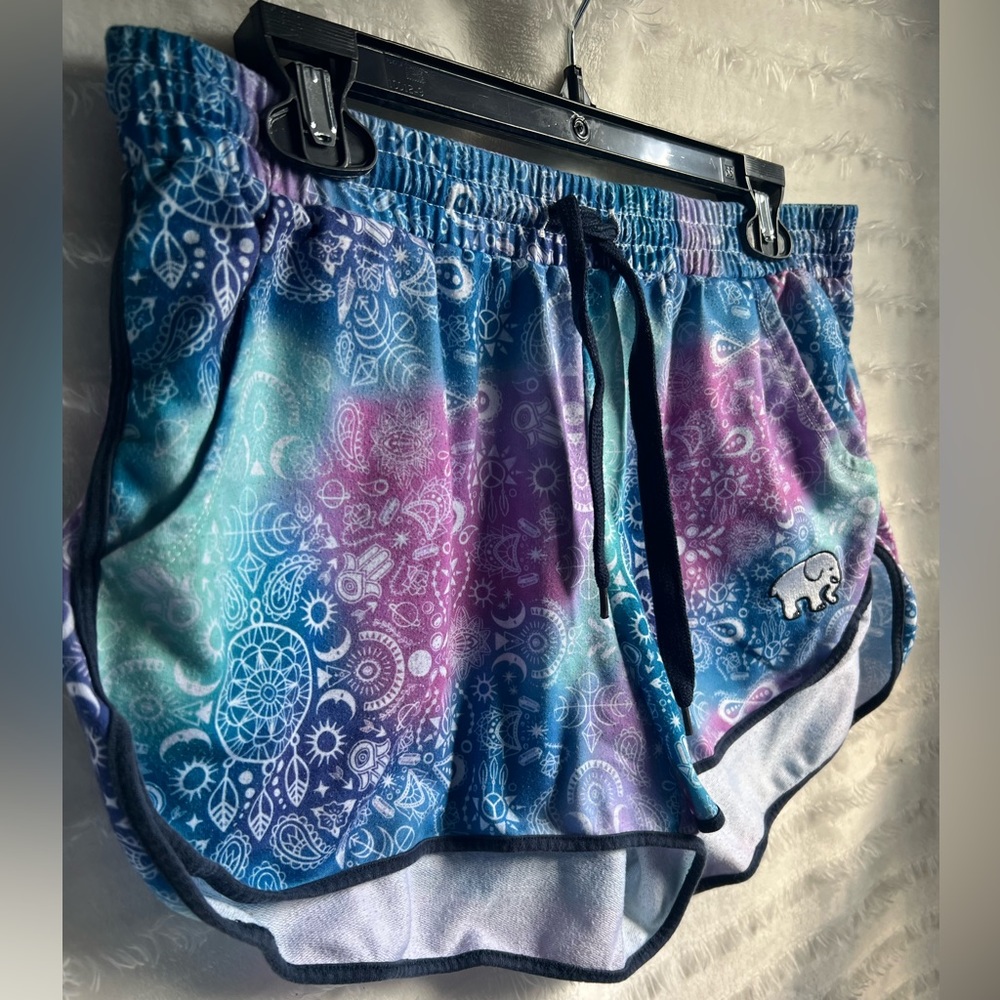 Large Green Blue Ivory Ella Shorts
